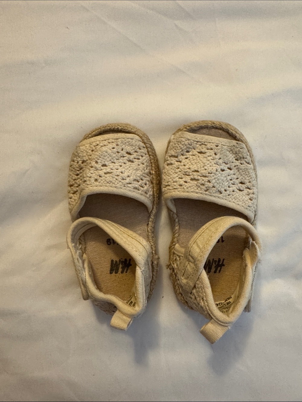 H&M Cream Crochet Strap Kids Sandals